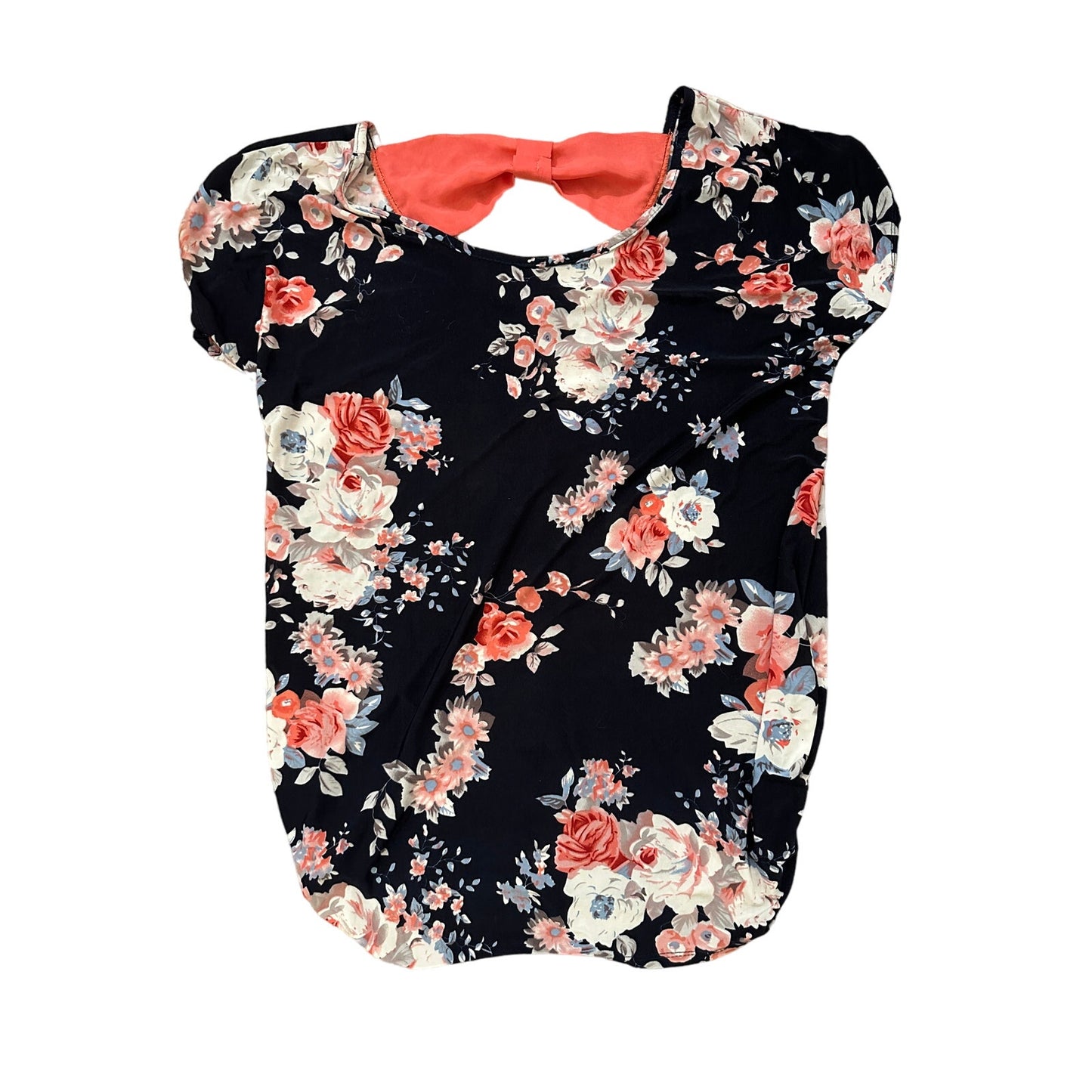 Free Kisses Sheer Floral Maternity Top Sz L