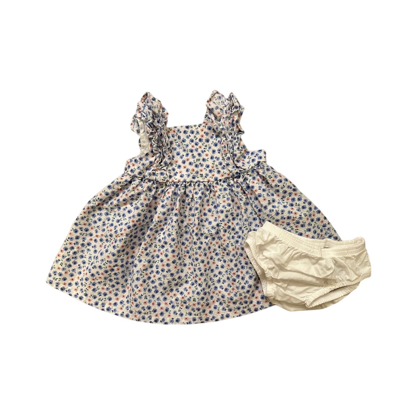 3M Baby Blue and Pink Floral Dress