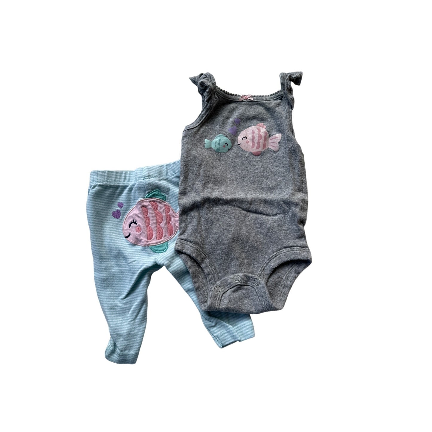 0-3M Baby Fish Outfit Set