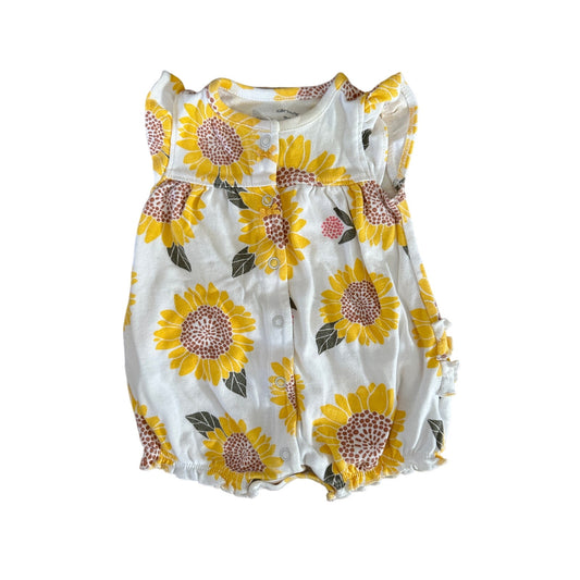 3M Baby Girl Yellow Floral Onesie