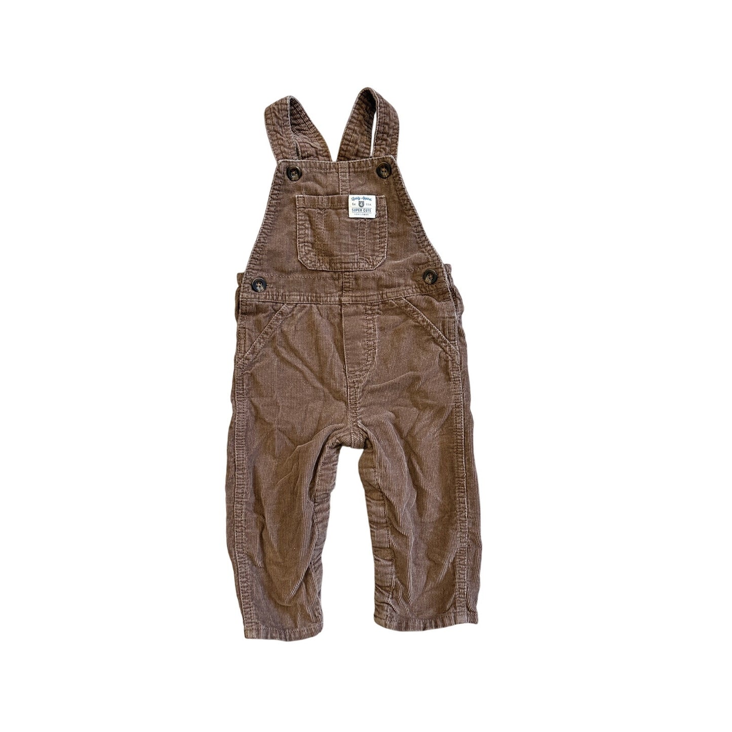 9M Baby Brown Corduroy Overalls