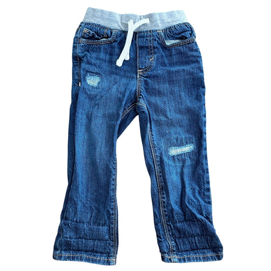 Toddler 2T Distressed Denim Jogger Pants