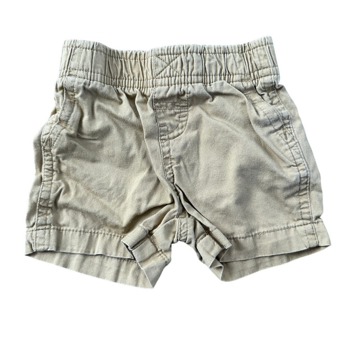 Baby 3M Tan Khaki Shorts with Elastic Waistband