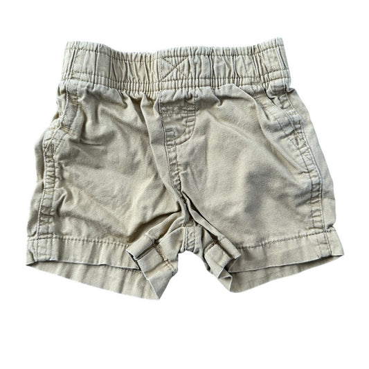 Baby 3M Tan Khaki Shorts with Elastic Waistband