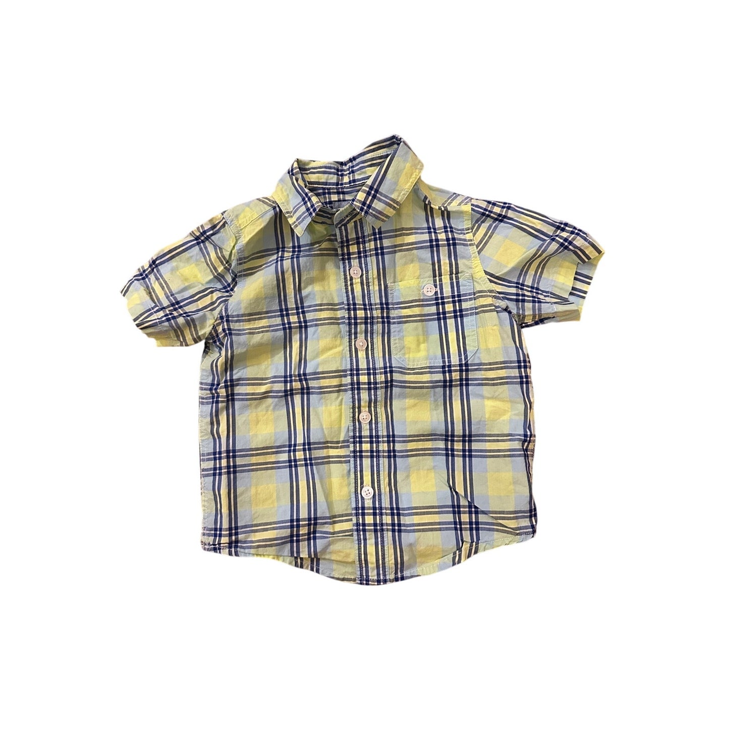 2T Toddler Boys Plaid Flannel Button-up Shirt