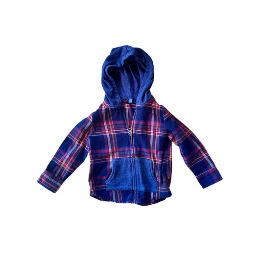 3T Boys Plaid Flannel Hoodie