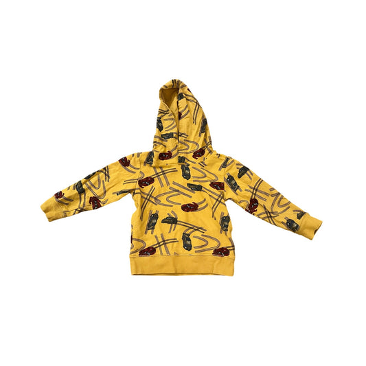 2T Toddler Yellow Car Hoodie Sweater