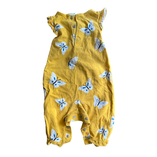 3M Baby Girl Yellow Butterfly Onesie