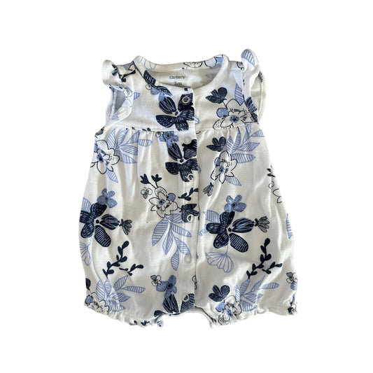 3M Baby Girl Blue Floral Onesie