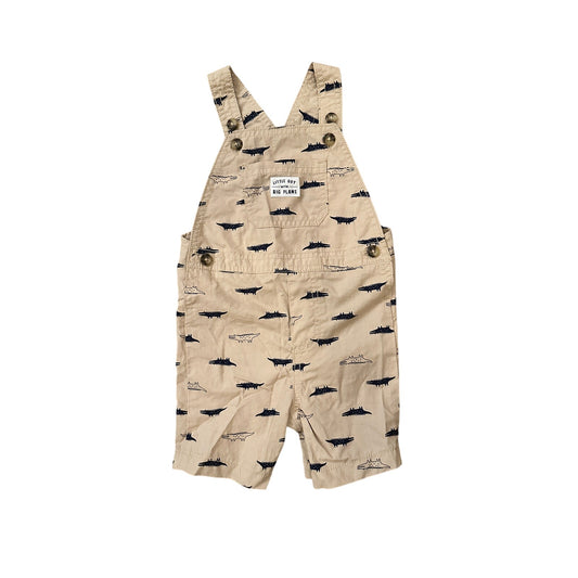 18M Toddler Tan Alligator Overalls