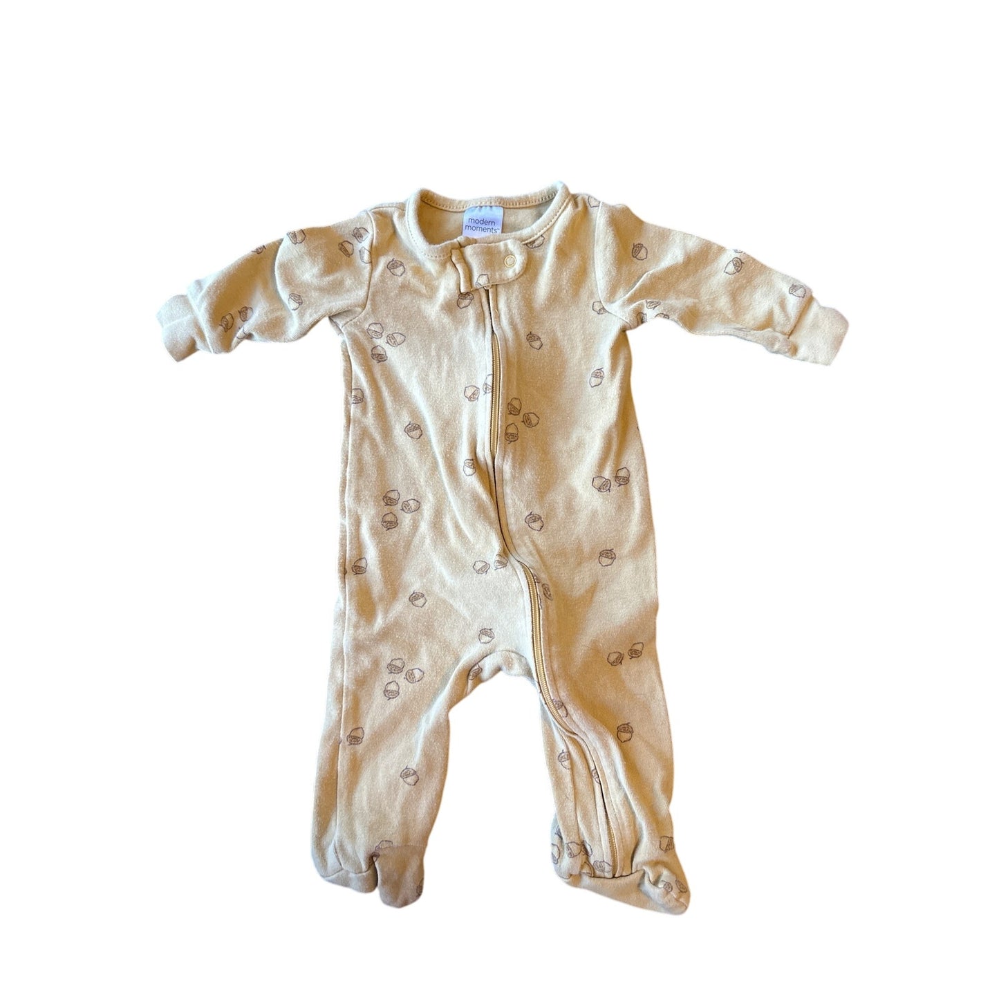 0-3M Baby Acorn Footie Pajama PJ