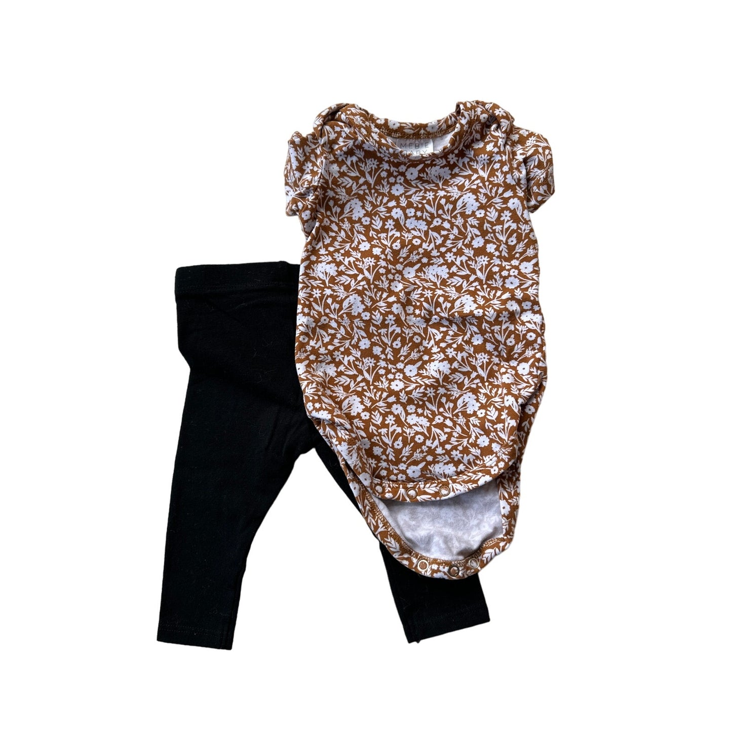 0-3M Brown Floral Outfit Set Fall