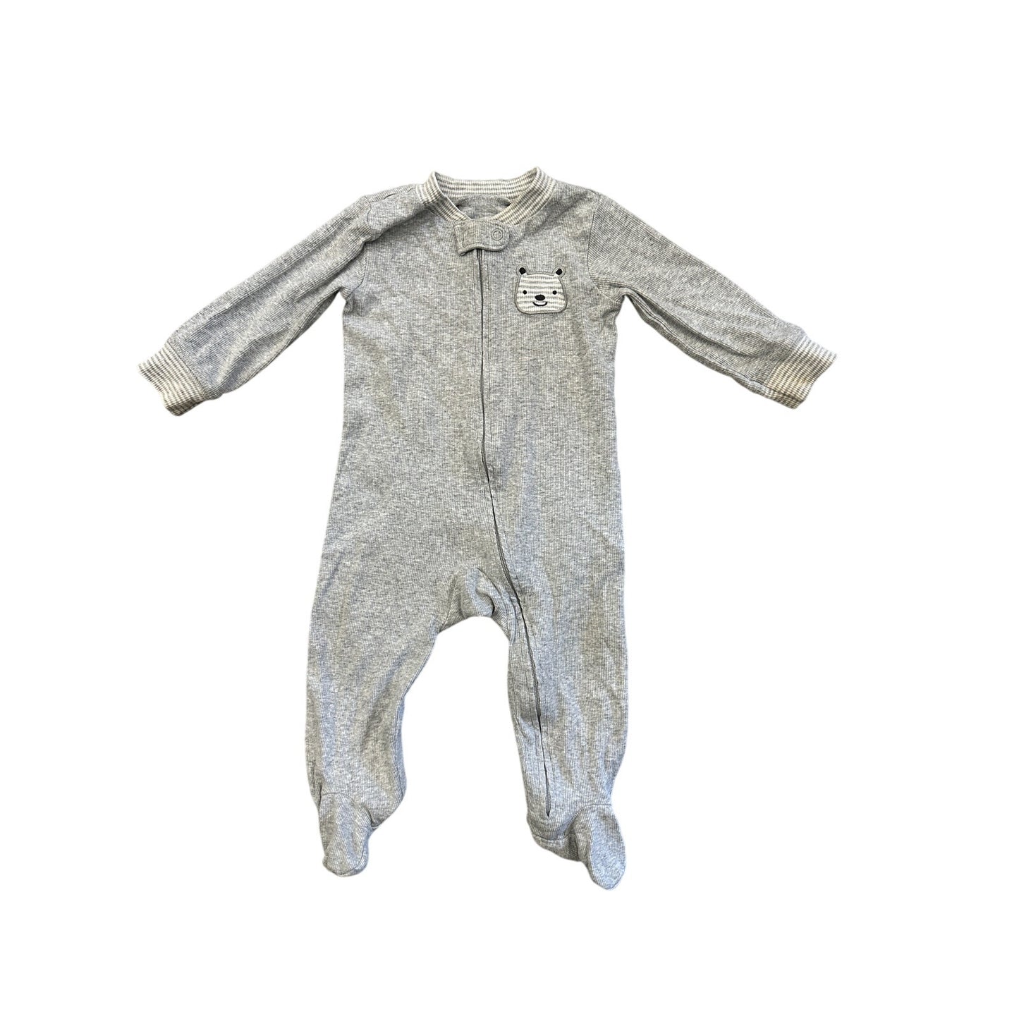 9M Baby Grey Bear Footie Pajama PJ