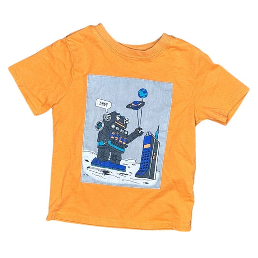 3T Orange Robot T-Shirt Tee Shirt