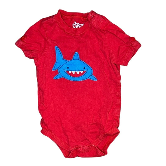 9M Baby Red Shark Onesie