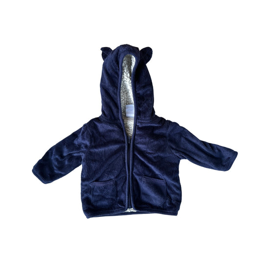 6-9M Baby Bear Blue Thick Hoodie