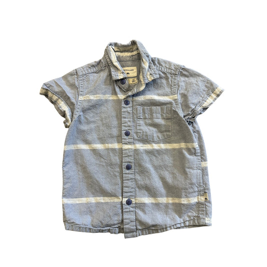 3T Boys Quiksilver Button-up Short Sleeve Shirt